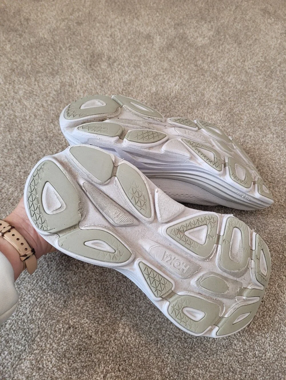 Hoka One One Bondie 8 Womens Grey Running Shoes Size 7.5